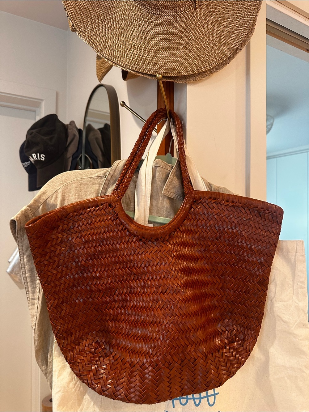 Dragon Diffusion Nantucket Basket Bag in Tan